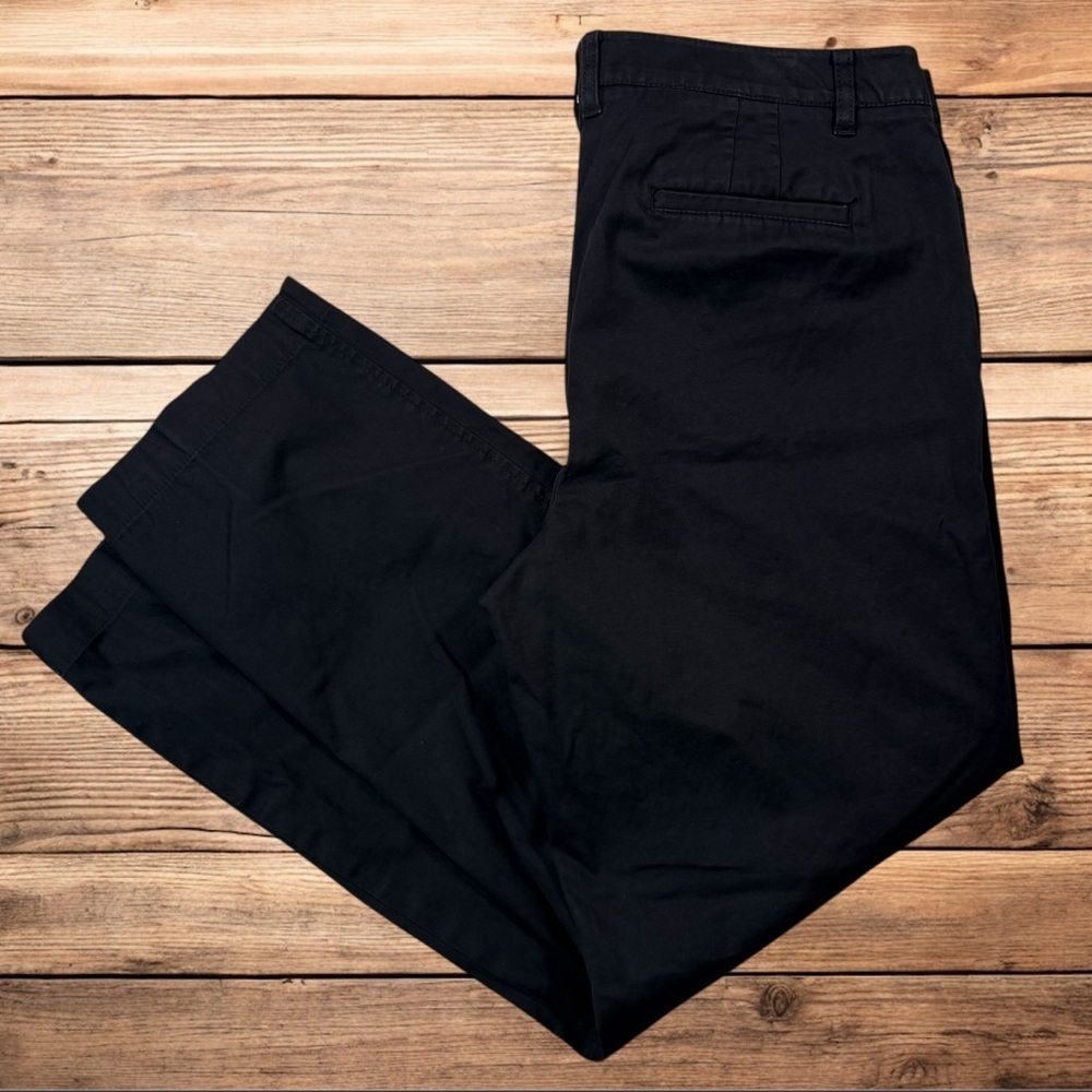 Talbots Black Stretch Cotton Chino Pants | Size 14